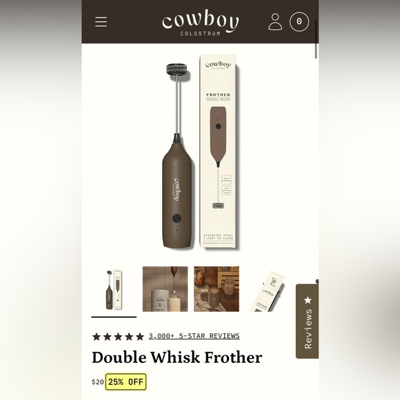 New with box βοΈ Cowboy Colostrum Double Whisk Frother - Picture 3 of 5